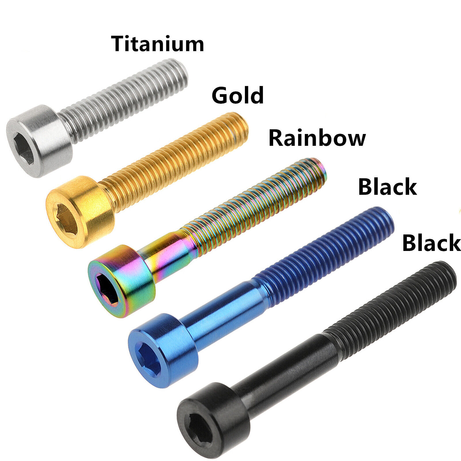 Titanium Bolt M5x10 12 16 18 20 25 30 35 40 45 50 55 60mm Socket Cap Hex Screw