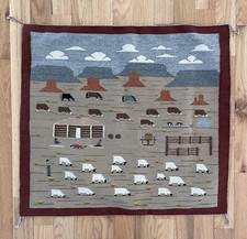 Navajo 31  X 34   Woven Pictorial Weaving/Wall Hanging.