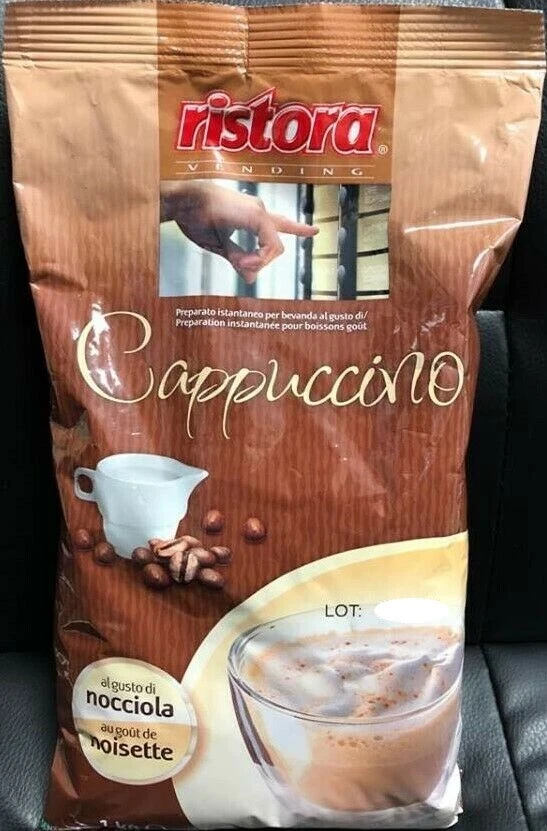 1Kg Cappuccino Solubile Ristora Preparato al Gusto di Nocciola Noisette Bar Casa