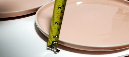 Set of 9 MCM Coral Pink PRISMA Radius by Vignelli Designs Dishes Made in Japan - Picture 12 of 13