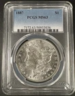 1887 Morgan Silver Dollar PCGS MS63 Philadelphia