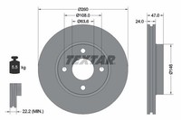 2X Textar Bremsscheibe 92063503 FüR Ford