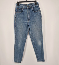 Chic Jeans 80s Size 12 High Rise Waist Tapered Leg Made In USA Med Wash Vintage