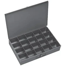 Durham Mfg 111-95-D569 Gray Compartment Box, 12 In D, 18 In W, 3 In H