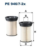 Kraftstofffilter Filtron PE 946 7 2X FÜR Chevrolet Opel Treibstofffilter