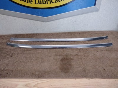 1967 IMPALA REAR EXTERIOR WINDOW MOULDINGS LOWER LH RH NICE COND 2 DOOR 1968