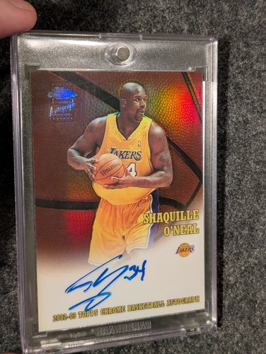 2002 Topps Chrome Shaquille O'Neal Auto -On Card- Refractor /850 Lakers