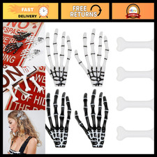 8Pcs Skull Skeleton Hand Hair Clips - Bone Claw Clips for Halloween Cosplay Part