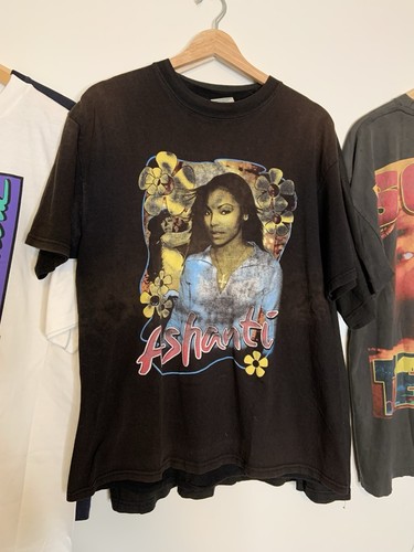VTG 2000s ASHANTI FOOLISH RAP TEE Faded Size XL Hip Hop Y2K Def Jam