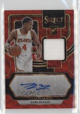 2023-24 Panini Select Rookie Jersey Red Wave Prizm Kobe Bufkin #RJ-BUF Auto g8q