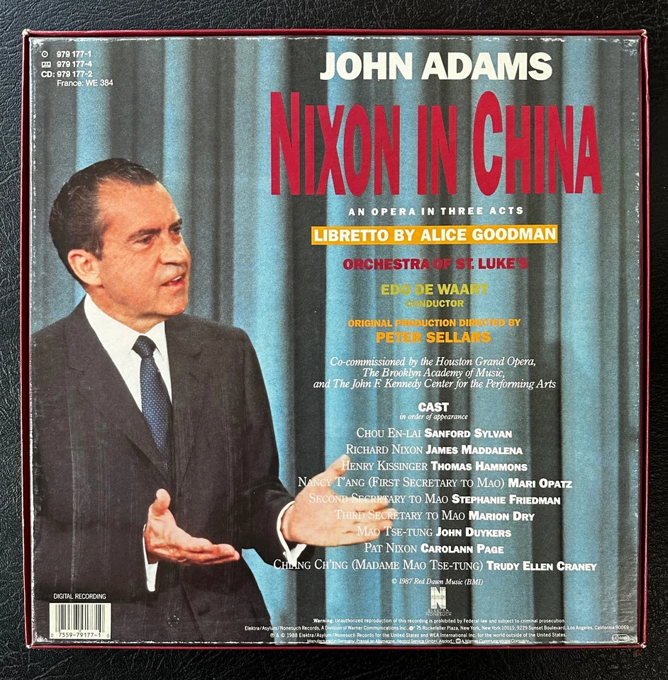 John Adams, Nixon in China, 3-LP box-set with libretto - Image 2 of 4