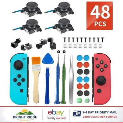 Replacement Joystick Set for Switch Joycon with Magnetic Screwdrivers Included