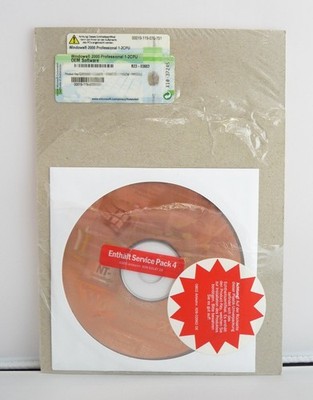 Microsoft Windows 2000 Professional - SB/OEM mit CD - inkl. SP4 - Deutsch -