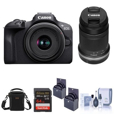 Canon EOS R100 Mirrorless Camera with RF-S 18-45mm f/4.5-6.3 & RF-S 55-210mm f/5