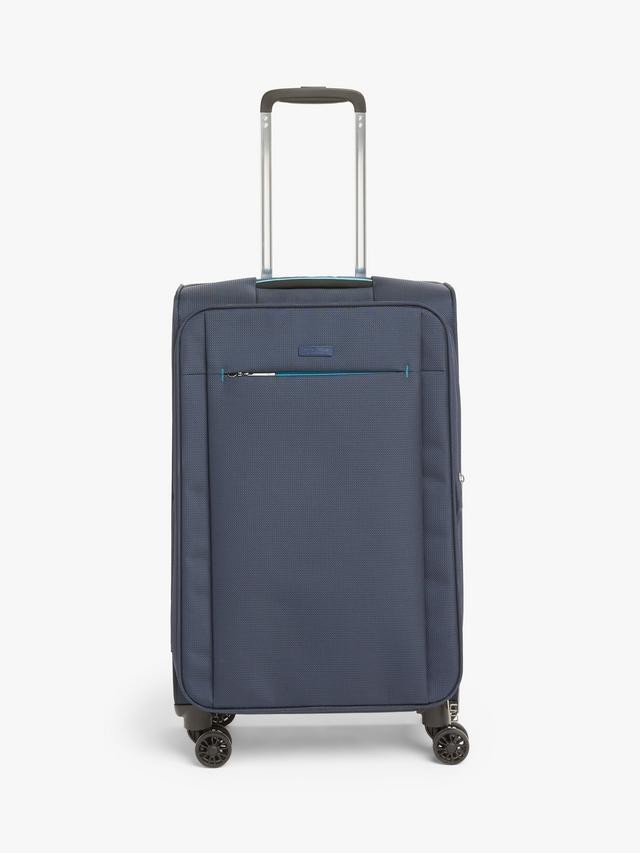 John Lewis Vienna 4-Wheel Spinner 66cm Lightweight Medium Suitcase - Navy