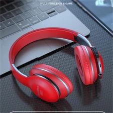 Stereo Wireless Bluetooth Headphones Noise Cancelling Over-Ear Earphones