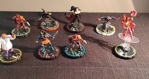 HeroClix Marvel Painted 47 Lot Mini Figures w/ Bases & Terrain Iron Man Hulk