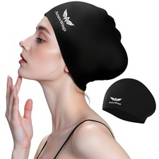 Large Swim Cap For Women Men Long Hair Adults Youths Silicone Bathing Hats
