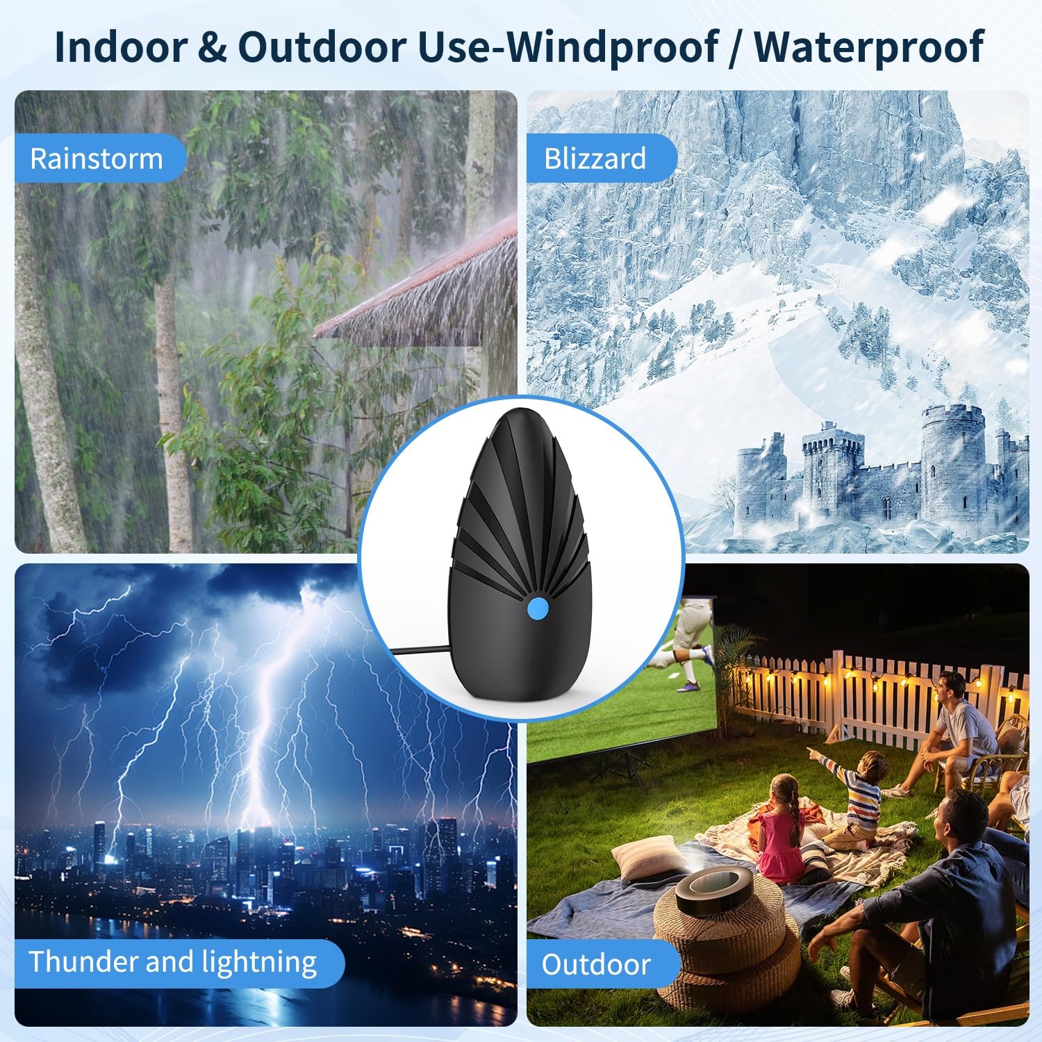 TV Antenna Indoor, 900+ Miles Long Range Digital Antenna，Antenna for Smart TV...