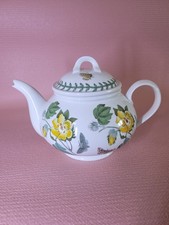 Vintage Portmeirion Botanic Garden Yellow Cotton Flower Teapot 1972 Vintage