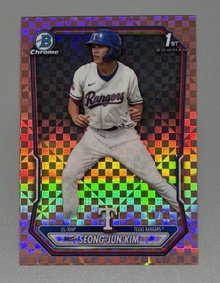 2026 Bowman Chrome Seong-Jun Kim Rose Gold X-Fractor #/15- Rangers