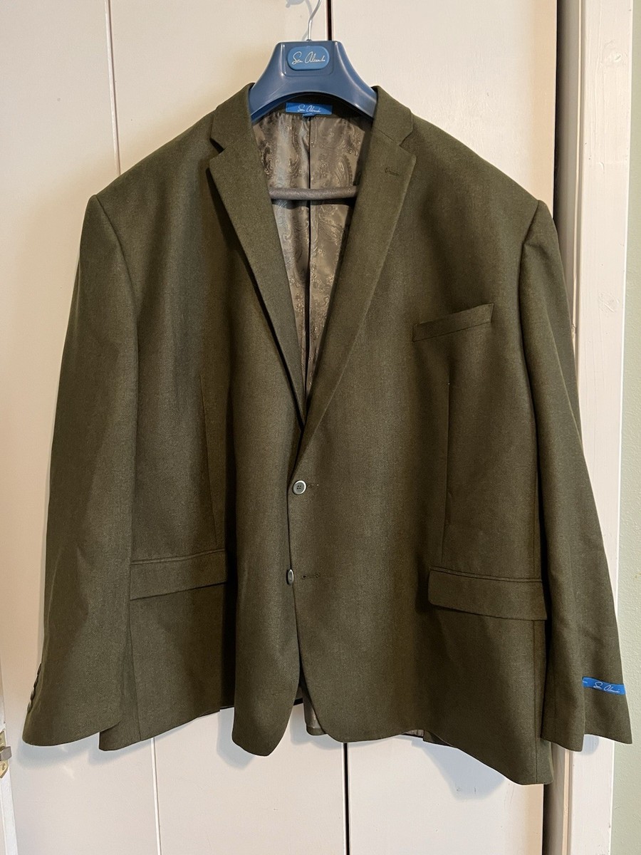 SAMS (サムズ) | セットアップ [DARK OLIVE] サイズ: M NEW-Sean Alexander Olive green Tweed 3 Pc Suit - Big & Tall Slim