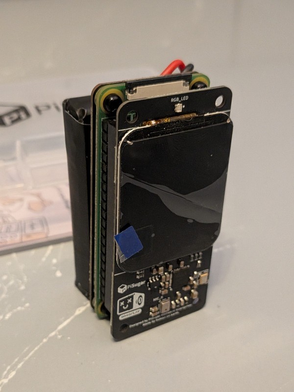 raspberry pi 2 zero w With Whisplay Display & Pi Sugar Batter