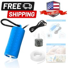 USB Mini Aquarium Air Pump Ultra Quiet Fish Tank Air Pump with Black Hanging ...