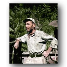 Humphrey Bogart Photo 8x10 The African Queen Film Set John Huston 1951