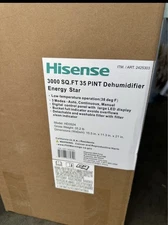 Hisense 35 Pint 3,000 sq. ft. Portable Dehumidifier, Low Noise Airflow SystemHD3