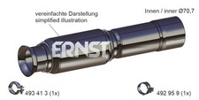 Reparaturrohr Ruß-/Partikelfilter ERNST 465083 für MERCEDES W204 KLASSE A207 320