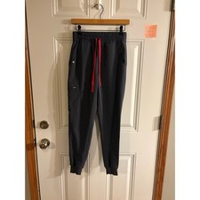 Figs Women's Zamora High-Waisted Jogger Scrub Pants Charcoal XS