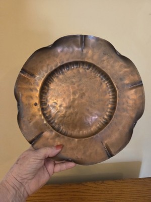 Beautiful Vintage Handmade Copper Dish Craftsman Studios Laguna Beach California