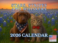 Americana Patriotic Pets Calendar 2026