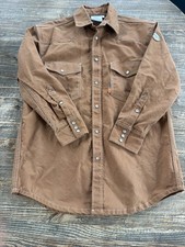 Rasco FR Deck Work Shirt Brown Flame Resistant Shirt Style FR1007BN Heavyweight