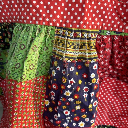 1970s Vintage Design House Patchwork Pinafore Apron Dress One Size AS IS - Picture 4 of 5