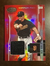 Rich Aurilia 2003 Leaf Certified Materials #163 Mirror Red Game Worn Jersey /250