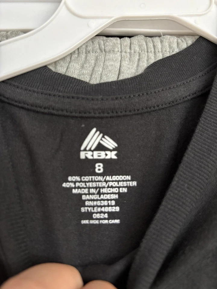 NUEVO RBX live life active conjunto de 3 piezas gris y negro talla 8 / niños pequeños Foto 3 de 4