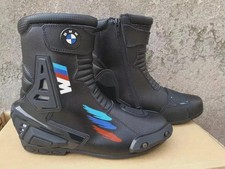 Bmw Motorrad Motorbike Racing Leather Boots-certified Protect-free Shipping