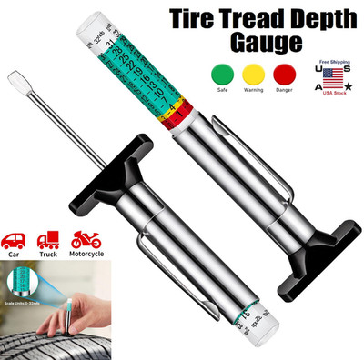 Tire Tread Pattern Depth Gauge for Automotive Tire Thickness Measurement 25mm US