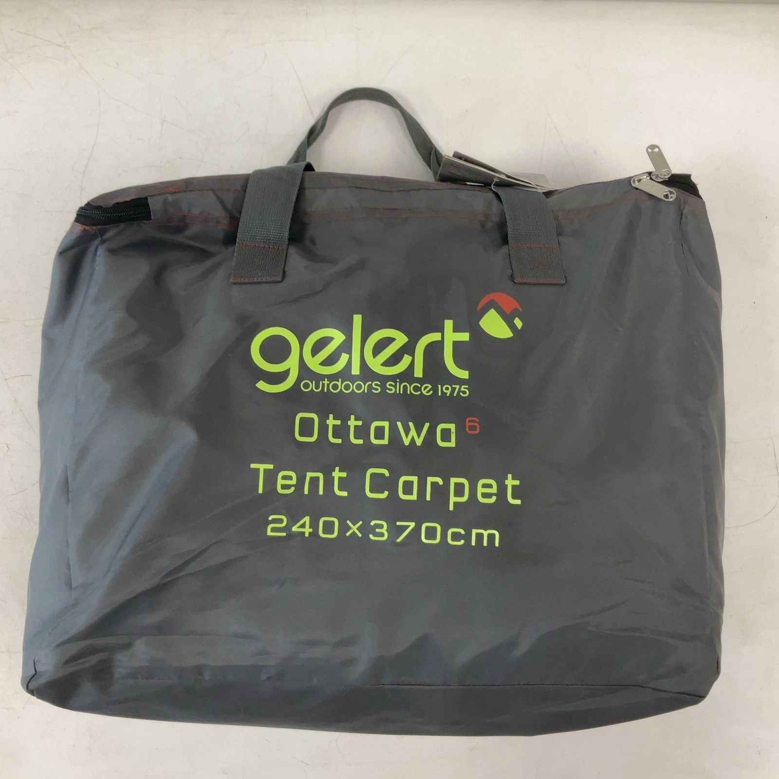 Gelert Ottawa 6 Tent Carpet 240x370cm Charcoal Slate Outdoors in Bag