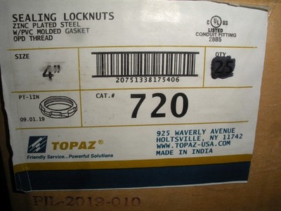 4'' conduit sealing locknut Topaz 720 25 available