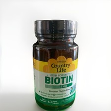 Country Life High Potency Biotin 5mg 60 VegCa...