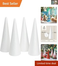 4-Pack of Cone-Shaped Foam Cones - Perfect for Holiday Decor  DIY Projects