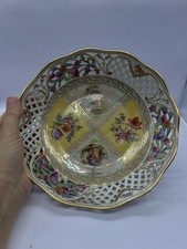 Schumann Dresden reticulated bowl from U.S. zone in Germany circa 1952