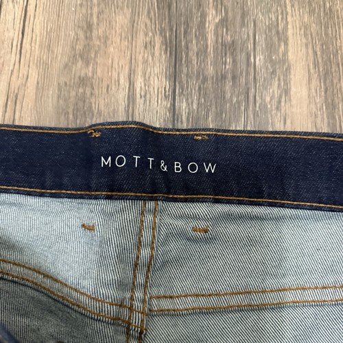 Mott & Bow Straight Oliver Jeans Men’s 38x32 Dark Indigo Blue Wash Denim EUC - Picture 7 of 9