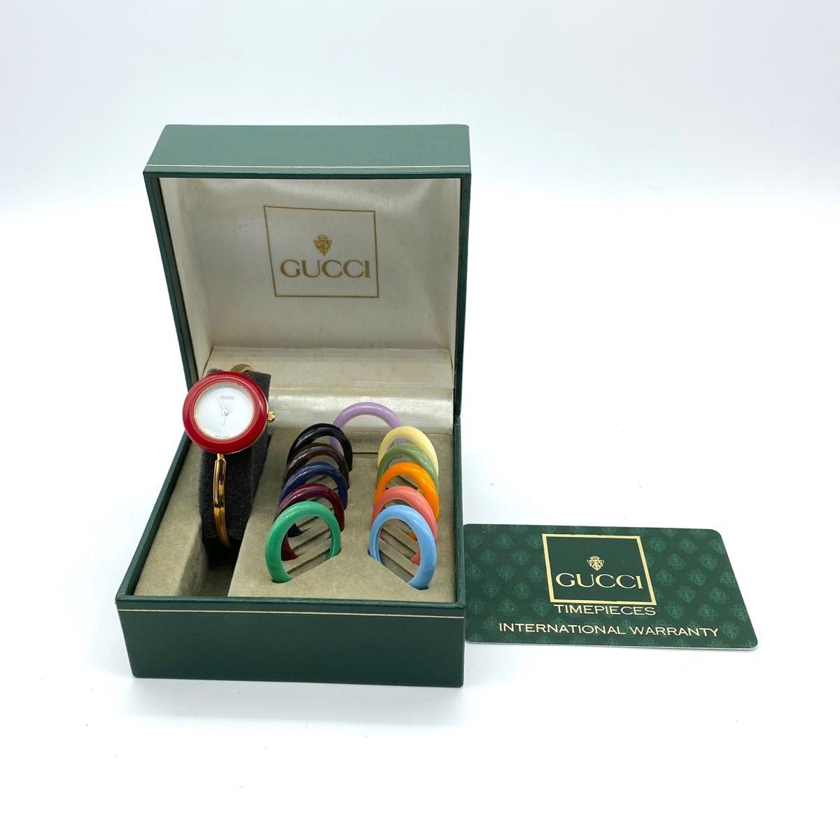 GUCCI Change Bezel Watch S Size Gold White Dial 2.5cm Case 15-15.5cm thumbnail 3