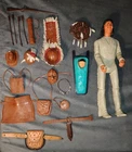 1967 Johnny West Geronimo 12" Action Figure With Accessories By Louis Marx & Co