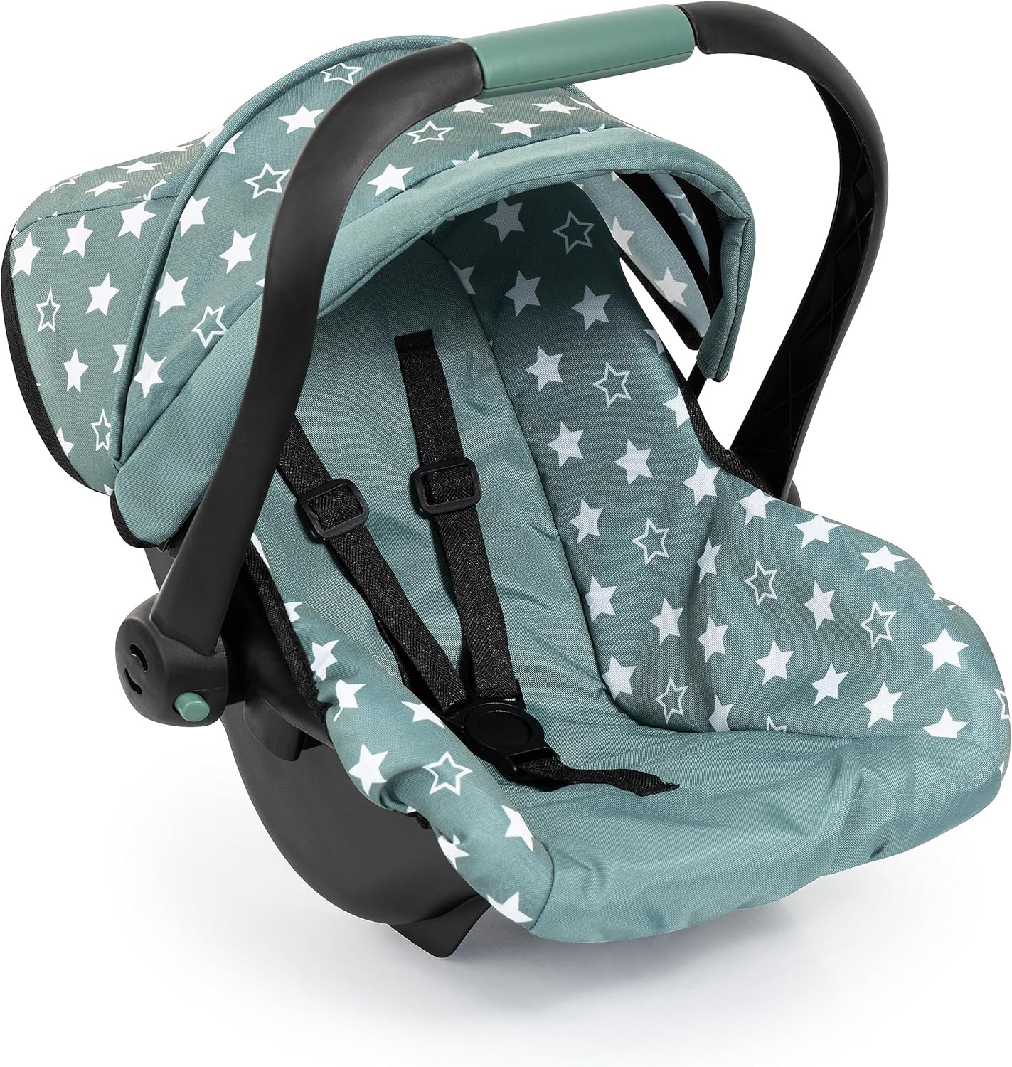Design Reborn Baby Doll Car Seat with Sun Shade Canopy - Gre