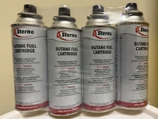 Sterno 50162 50130 8-Ounce Butane Fuel Cartridges (4-Pack)  **Free Shipping **